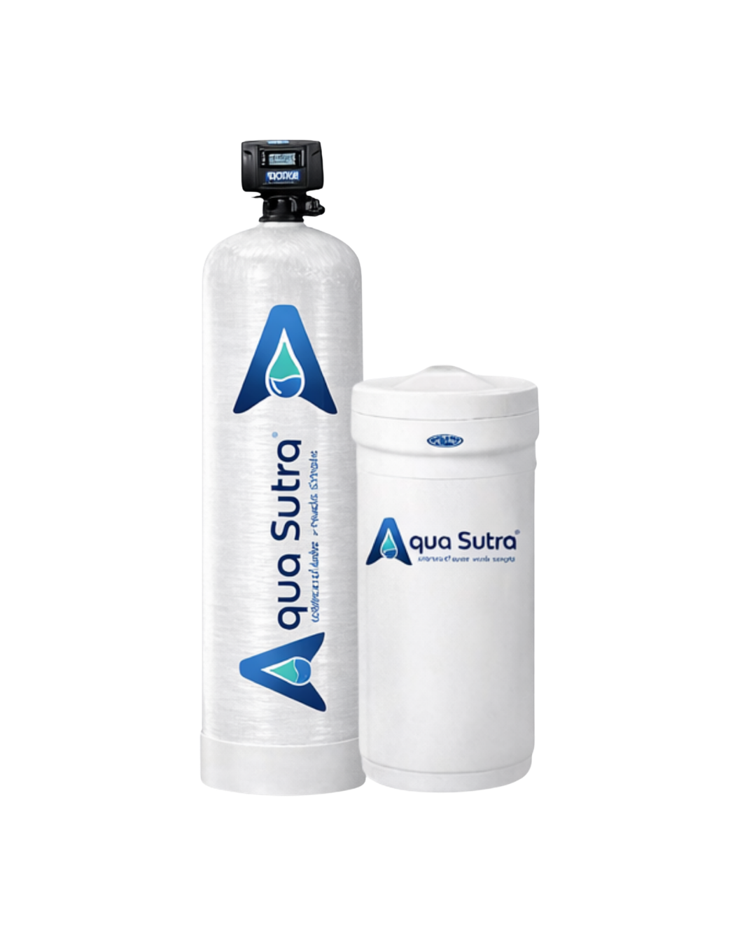 Aqua Sutra duplex water softener with brine tank for hard-water treatment in Indian homes
